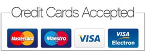 All major credit cards accepted